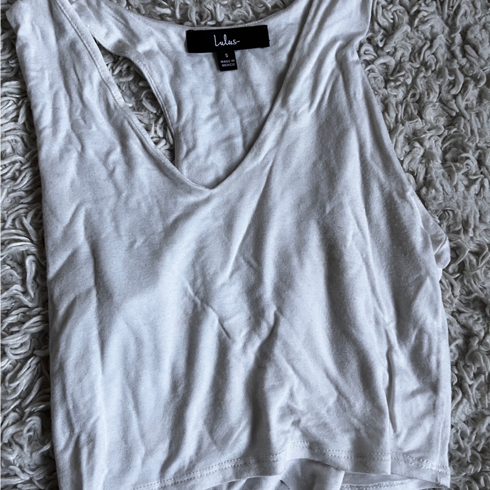 Lulus cropped white top